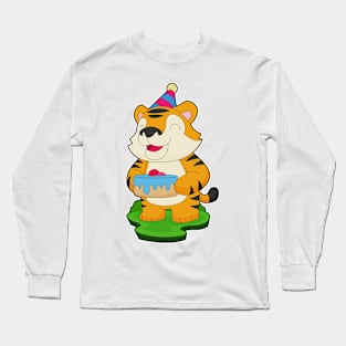 Tiger Birthday Cake Long Sleeve T-Shirt